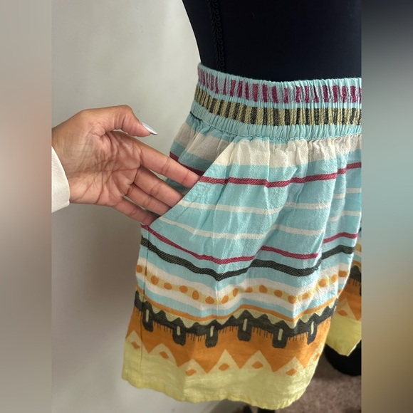 Pearl & Caviar Aztec tribal zakar print high waisted cotton shorts xs/Small - Picture 9 of 11